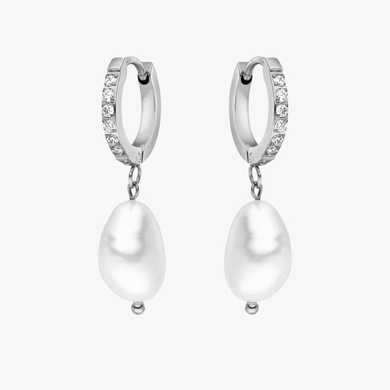 Freshwater Pearl Hoop Earrings